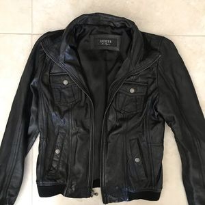 Guess leather jacket Size Medium- Great condition!